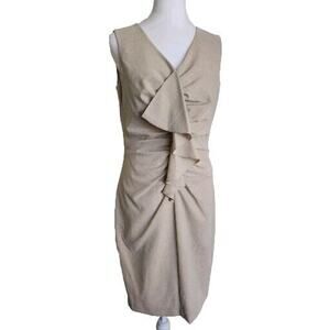 Calvin Klein Women's Dress Ruffled Size 6 Cream